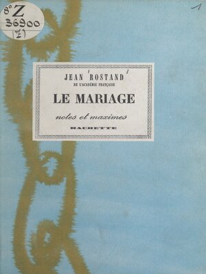 cover image of Le mariage
